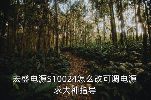宏盛電源S10024怎么改可調電源求大神指導