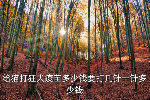 給貓打狂犬疫苗多少錢要打幾針一針多少錢