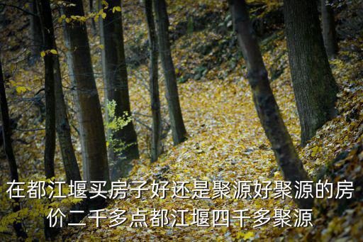 在都江堰買房子好還是聚源好聚源的房價二千多點都江堰四千多聚源