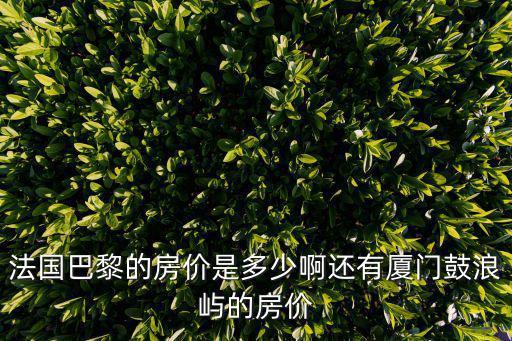 法國巴黎的房價是多少啊還有廈門鼓浪嶼的房價