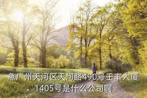 廣州德明良信食品有限公司，急廣州天河區(qū)天河路490號壬豐大廈1405號是什么公司啊