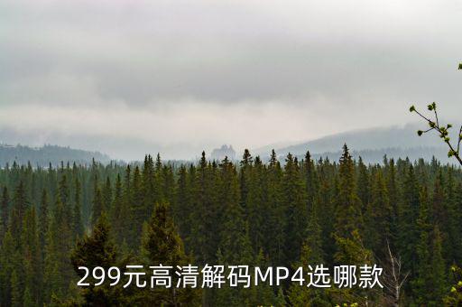 299元高清解碼MP4選哪款