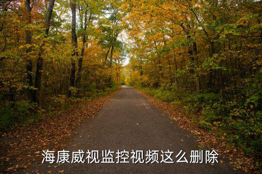 海康威視監(jiān)控視頻這么刪除