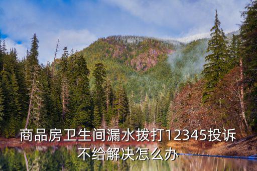 商品房衛生間漏水撥打12345投訴不給解決怎么辦