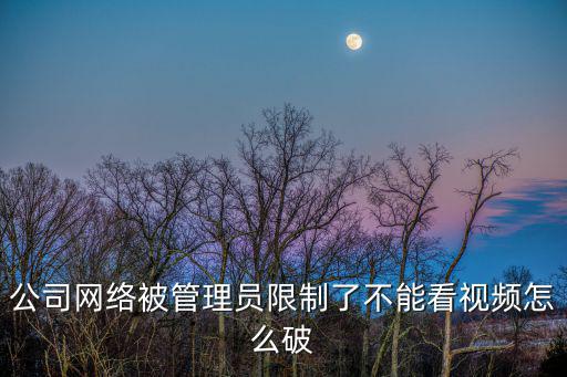 2015公司限制網(wǎng)絡(luò)視頻怎么辦，公司網(wǎng)絡(luò)被管理員限制了不能看視頻怎么破