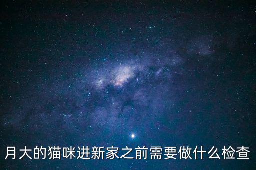 月大的貓咪進新家之前需要做什么檢查