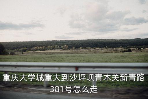 重慶大學城重大到沙坪壩青木關新青路381號怎么走