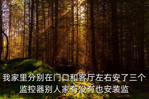 住宅門口按監控器效果怎么樣，我家里分別在門口和客廳左右安了三個監控器別人家有沒有也安裝監