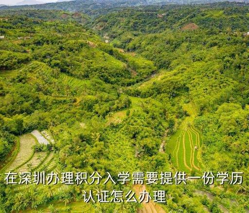 在深圳辦理積分入學需要提供一份學歷認證怎么辦理
