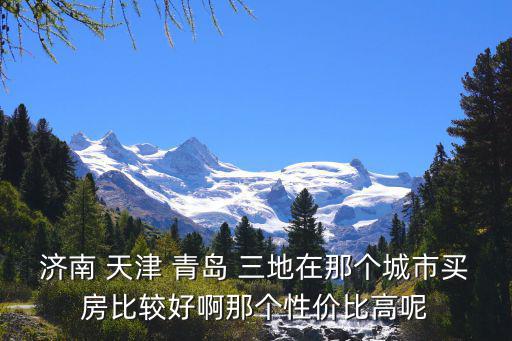 濟南 天津 青島 三地在那個城市買房比較好啊那個性價比高呢