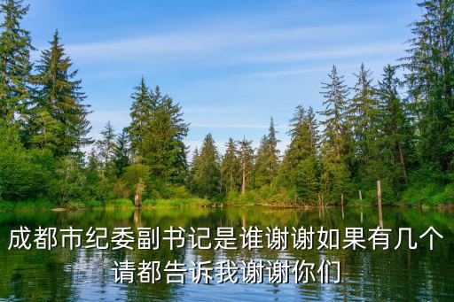 成都市紀委副書記是誰謝謝如果有幾個請都告訴我謝謝你們