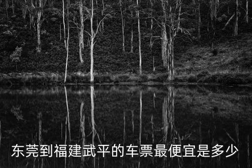 東莞到福建武平的車票最便宜是多少