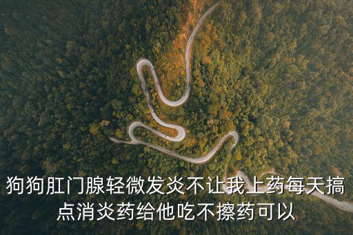 狗狗肛門(mén)腺輕微發(fā)炎不讓我上藥每天搞點(diǎn)消炎藥給他吃不擦藥可以