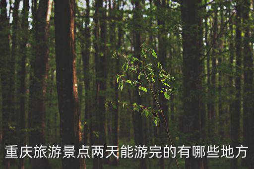 重慶市游玩兩天，重慶旅游景點兩天能游完的有哪些地方