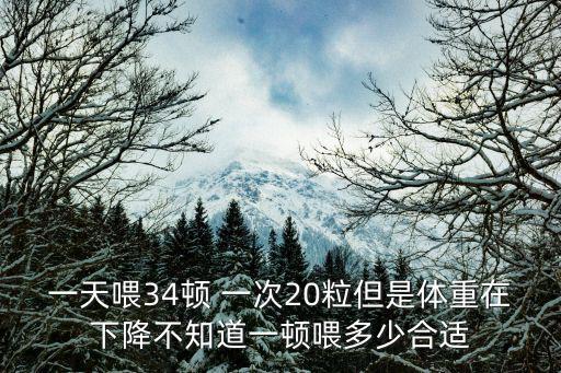 一天喂34頓 一次20粒但是體重在下降不知道一頓喂多少合適