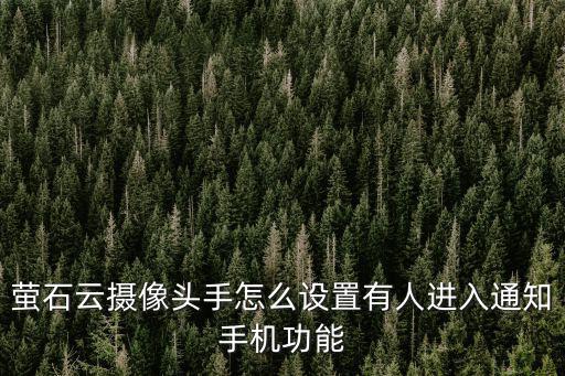 螢石云攝像頭手怎么設置有人進入通知手機功能
