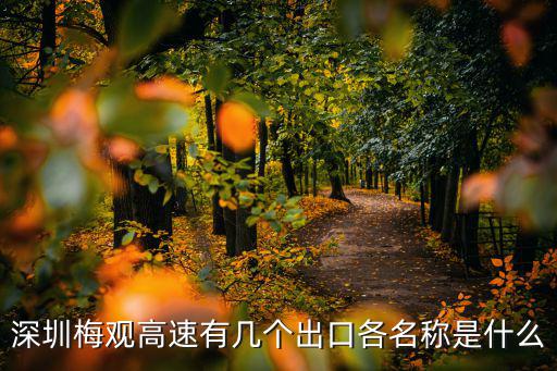 深圳梅觀高速有幾個(gè)出口各名稱是什么