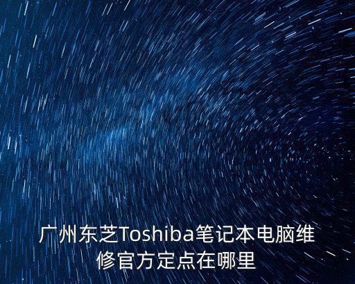廣州東芝Toshiba筆記本電腦維修官方定點在哪里