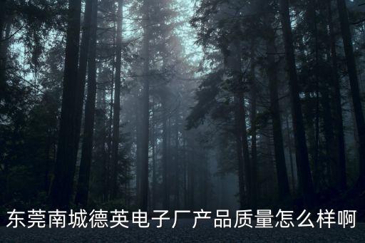 東莞南城德英電子廠產品質量怎么樣啊