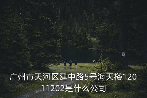 廣州市天河區建中路5號海天樓12011202是什么公司