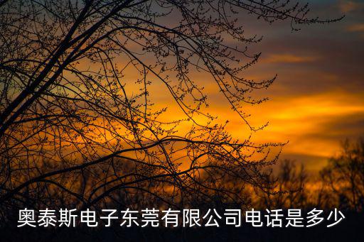 奧泰斯電子東莞有限公司電話是多少
