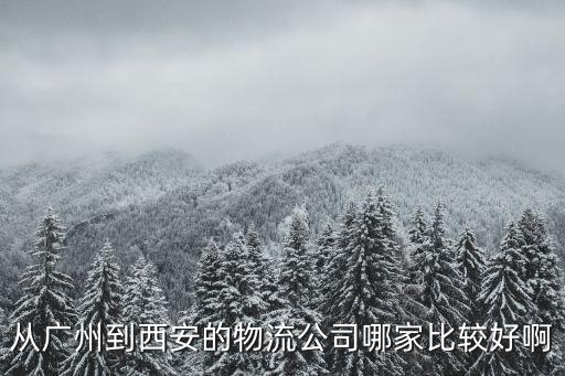 從廣州到西安的物流公司哪家比較好啊