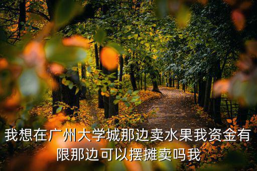 我想在廣州大學(xué)城那邊賣水果我資金有限那邊可以擺攤賣嗎我