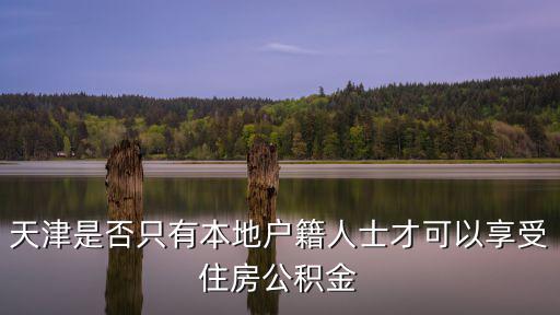 天津是否只有本地戶籍人士才可以享受住房公積金
