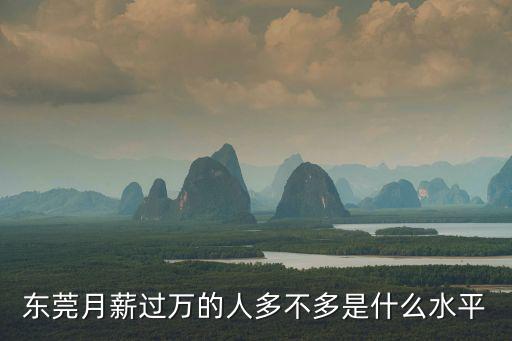 東莞月薪過萬的人多不多是什么水平