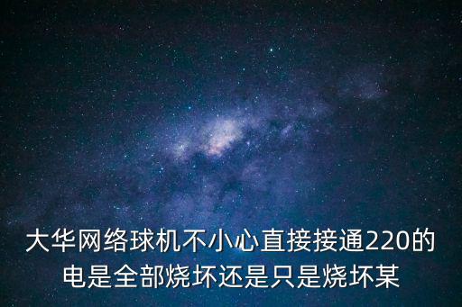 大華網(wǎng)絡(luò)球機不小心直接接通220的電是全部燒壞還是只是燒壞某