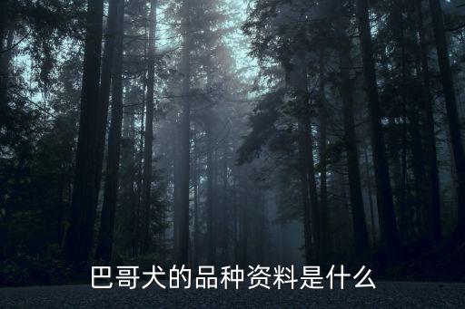 巴哥犬的品種資料是什么