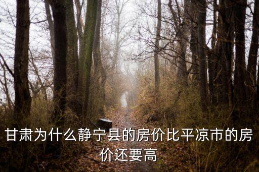 甘肅為什么靜寧縣的房價比平涼市的房價還要高