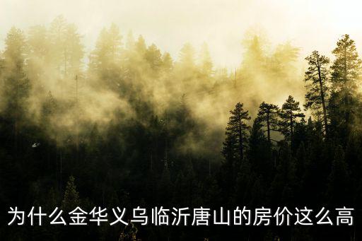 為什么金華義烏臨沂唐山的房價這么高