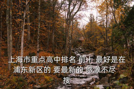 上海市重點高中排名 前十 最好是在浦東新區的 要最新的 感激不盡  搜