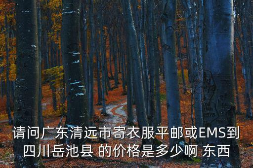 請問廣東清遠市寄衣服平郵或EMS到四川岳池縣 的價格是多少啊 東西