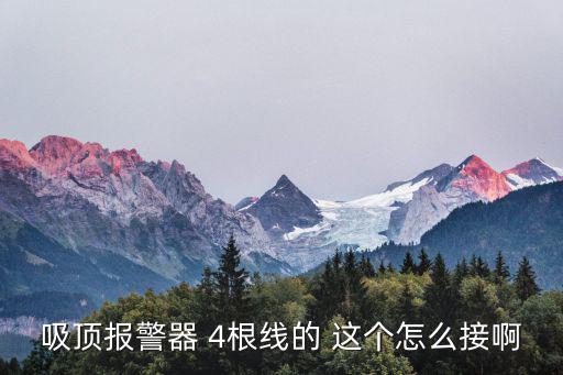 精華隆報警器怎么用，吸頂報警器 4根線的 這個怎么接啊