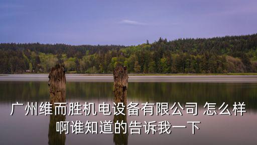 廣州維而勝機(jī)電設(shè)備有限公司 怎么樣啊誰(shuí)知道的告訴我一下