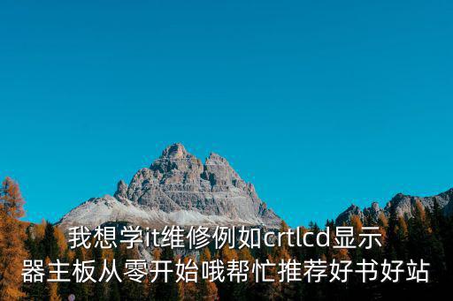 我想學it維修例如crtlcd顯示器主板從零開始哦幫忙推薦好書好站