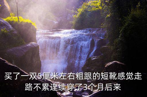 買了一雙5厘米左右粗跟的短靴感覺走路不累連續穿了3個月后來