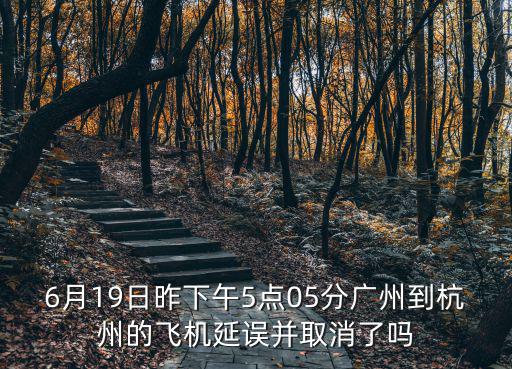 6月19日昨下午5點05分廣州到杭州的飛機延誤并取消了嗎