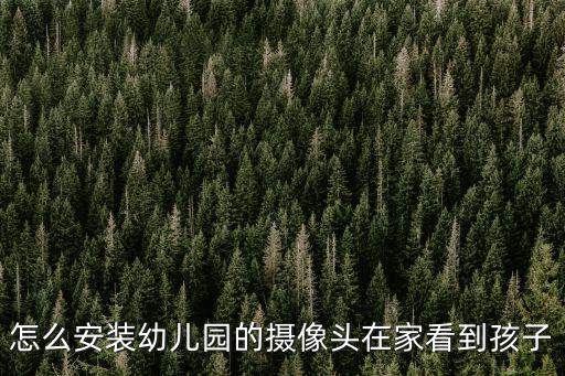 怎么安裝幼兒園的攝像頭在家看到孩子