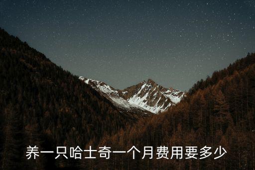 哈士奇1個月要吃多少錢，養一只哈士奇一個月費用要多少