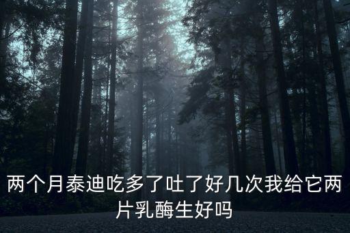 兩個月泰迪吃多了吐了好幾次我給它兩片乳酶生好嗎