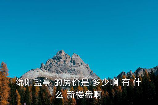 綿陽鹽亭 的房價是 多少啊 有 什么 新樓盤啊