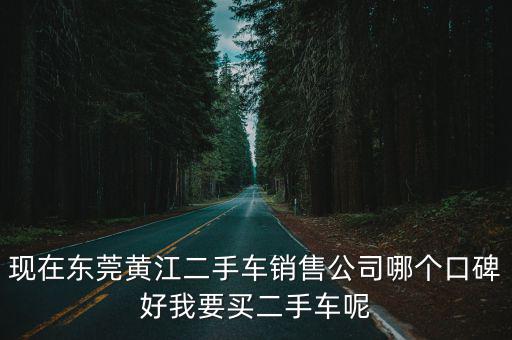 現(xiàn)在東莞黃江二手車銷售公司哪個口碑好我要買二手車呢