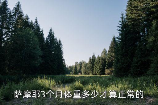 薩摩耶3個(gè)月體重多少才算正常的