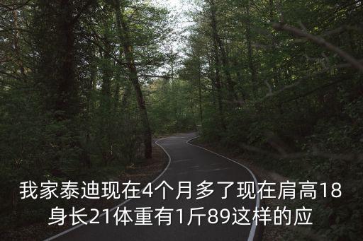 我家泰迪現在4個月多了現在肩高18身長21體重有1斤89這樣的應