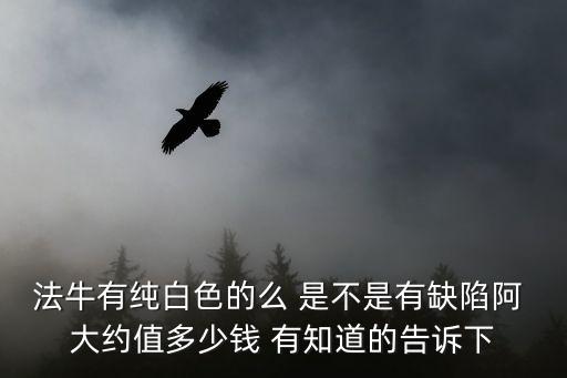 法牛有純白色的么 是不是有缺陷阿 大約值多少錢 有知道的告訴下