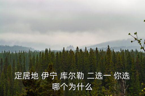定居地 伊寧 庫爾勒 二選一 你選哪個為什么