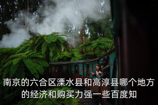 南京的六合區溧水縣和高淳縣哪個地方的經濟和購買力強一些百度知